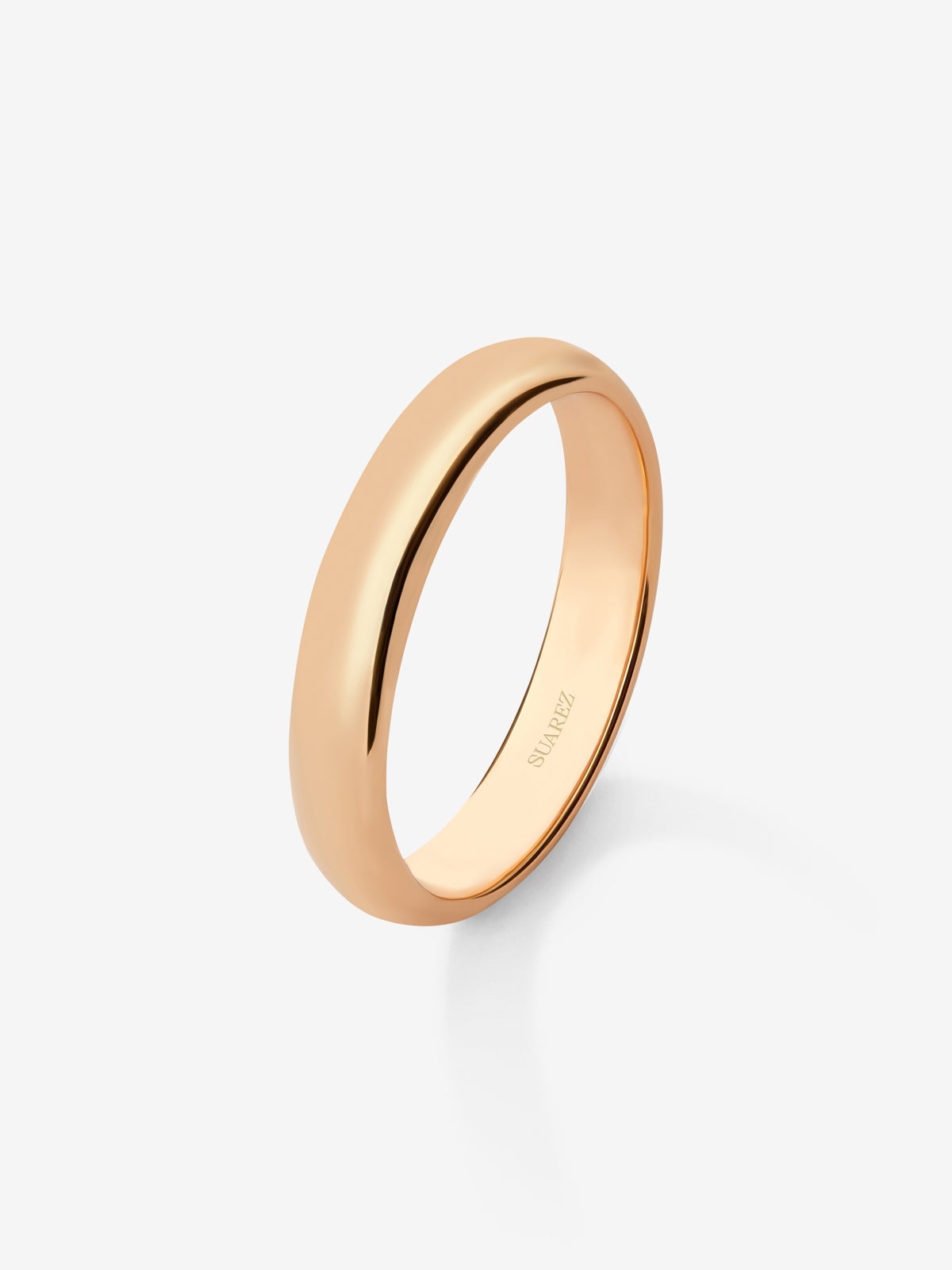 Alianza de boda de oro rosa de 18K Joyas de lujo Joyería Suarez