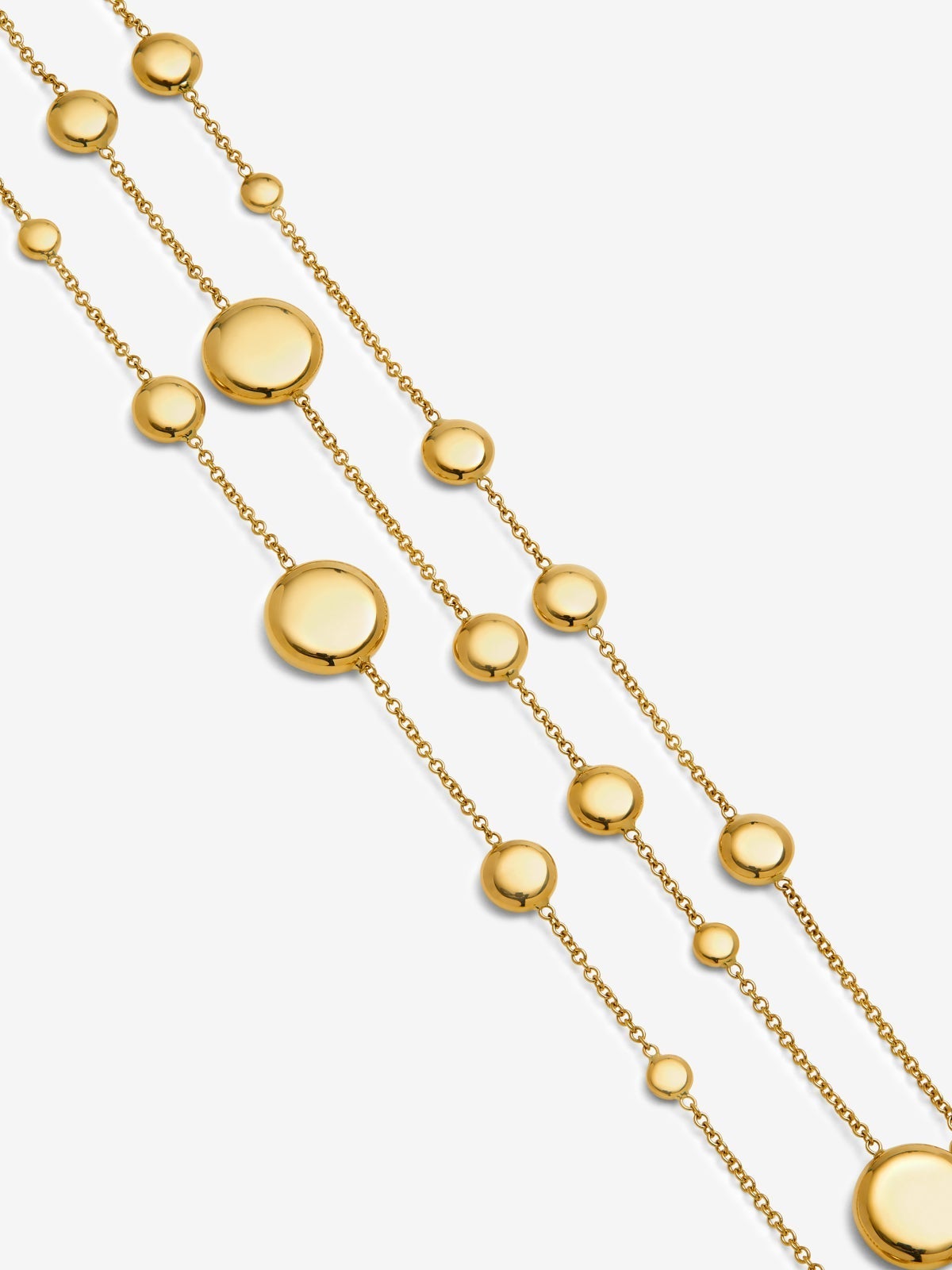 Collar triple de oro amarillo de 18K