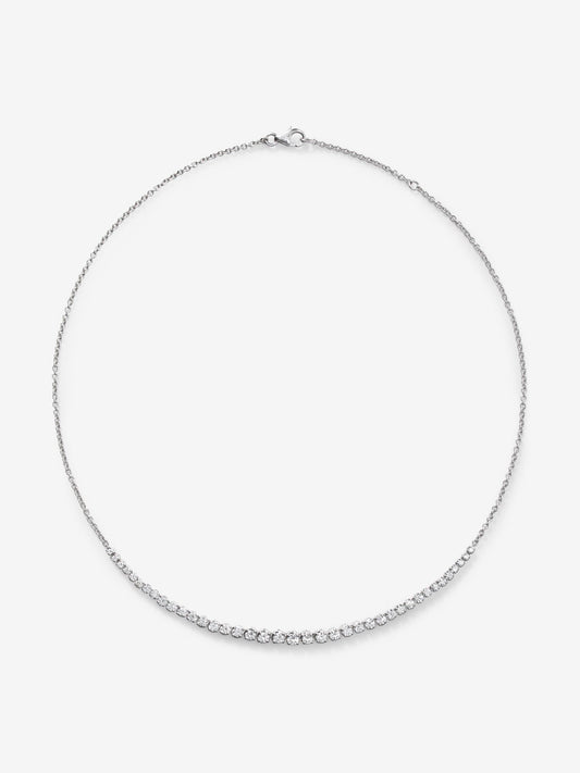 Collar de oro blanco de 18k con diamantes de 1,93cts