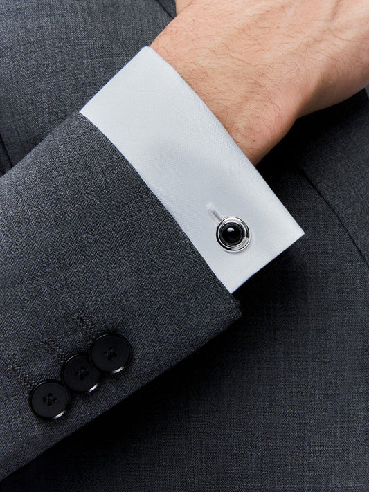 Gemelos de plata 925 con ónix