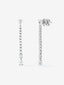 Pendientes de oro blanco de 18K con 4 diamantes en talla pera con un total de 0,88 cts, diamantes en talla oval con un total de 0,1 y 20 diamantes en talla brillante con un total de 0,42