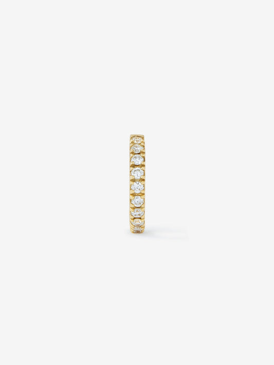 Pendientes de aro de oro amarillo de 18K con diamantes en talla brillante