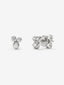 Pendientes de oro blanco de 18K con 6 diamantes en talla brillante con un total de 0,26 cts