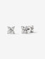 Pendientes flor de oro blanco de 18K con diamantes en talla brillante con un total de 0,64 cts