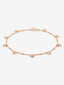 Pulsera cadena con estrellas de oro rosa de 18K con diamantes