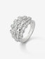 Anillo multibrazo de oro blanco de 18K con 24 diamantes en talla brillante con un total de 0,79 cts