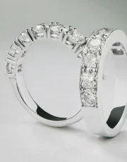 Alianzas de boda con diamantes