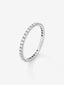 Alianza entera de oro blanco de 18K con 40 diamantes en talla brillante con un total de 0,38 cts