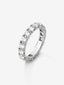 Alianza entera de oro blanco de 18K con 18 diamantes en talla brillante con un total de 2,5 cts