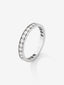Anillo alianza de compromiso de oro blanco de 18K con diamantes