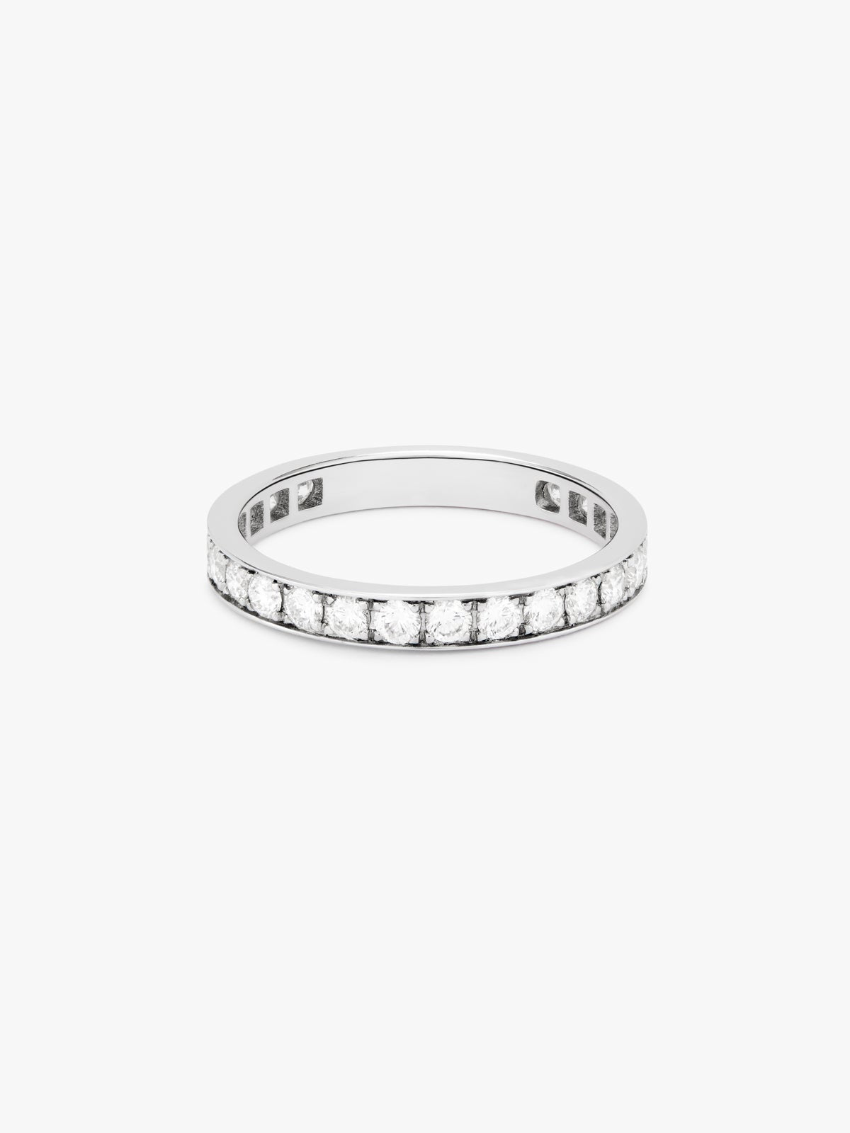Anillo de compromiso de oro blanco con diamante