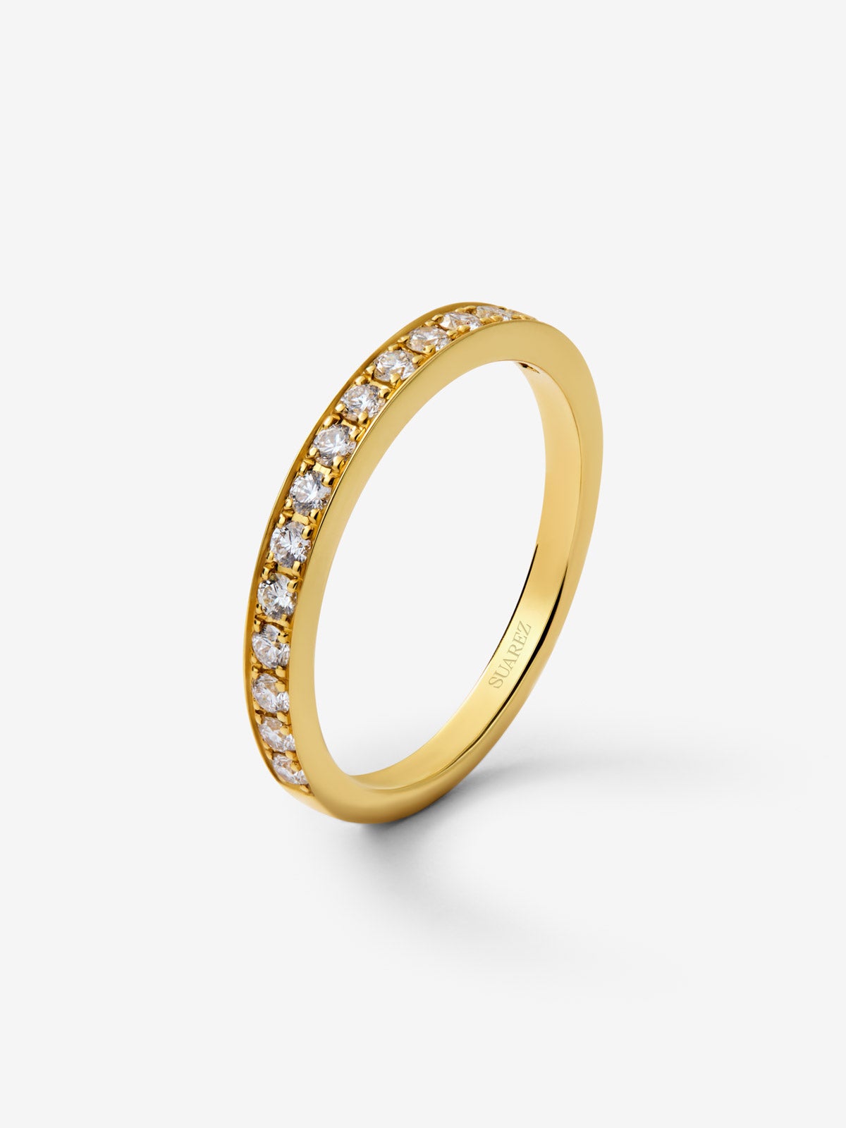Media alianza de oro amarillo de 18K