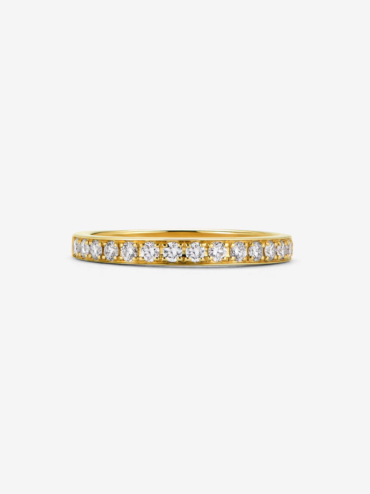 Media alianza de oro amarillo de 18K