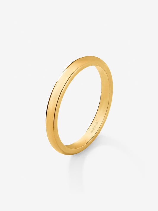 Alianza de boda de oro amarillo de 18K
