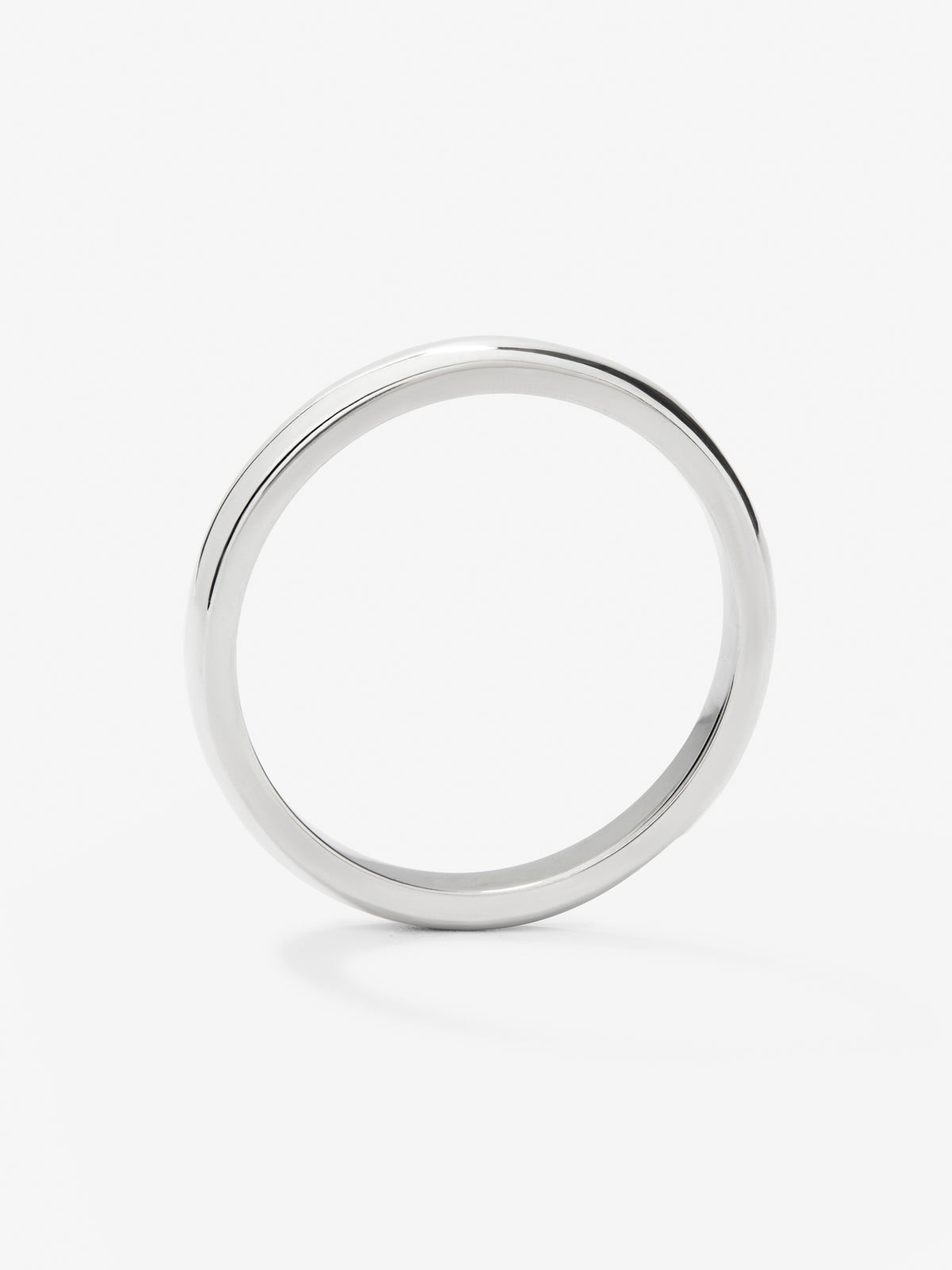 Alianza de boda de oro blanco de 18K