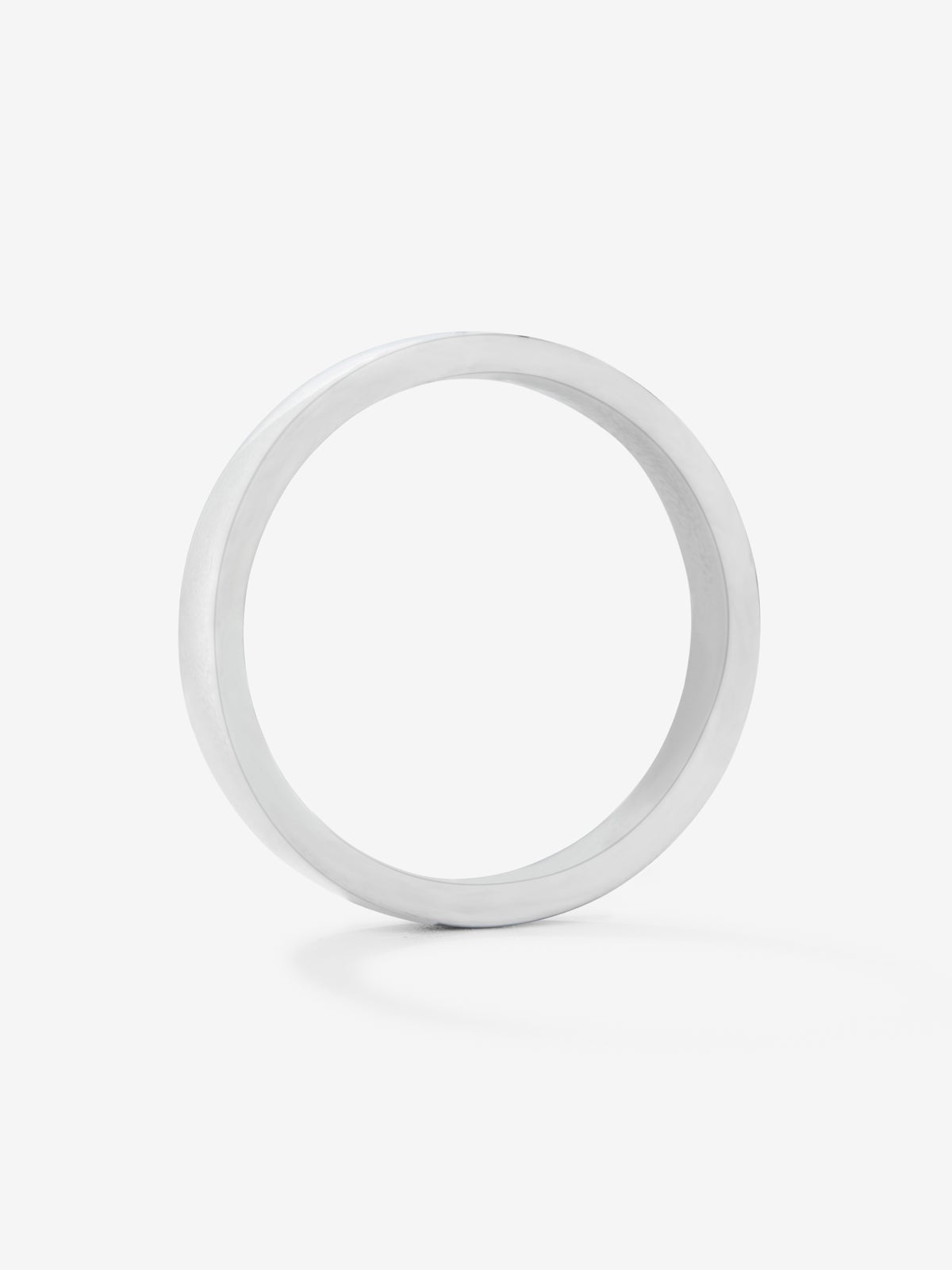 Alianza de boda de oro blanco de 18K