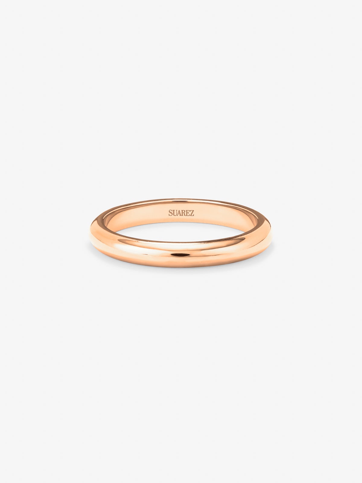 Alianza de boda de oro rosa de 18K