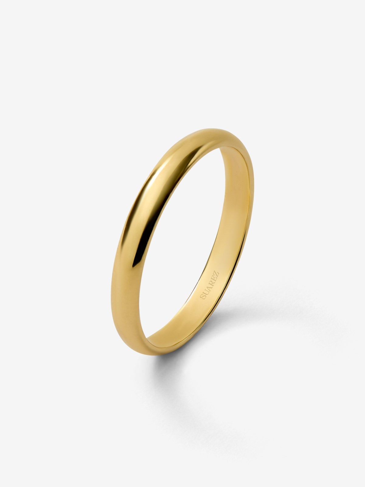 Alianza de boda de oro amarillo de 18K