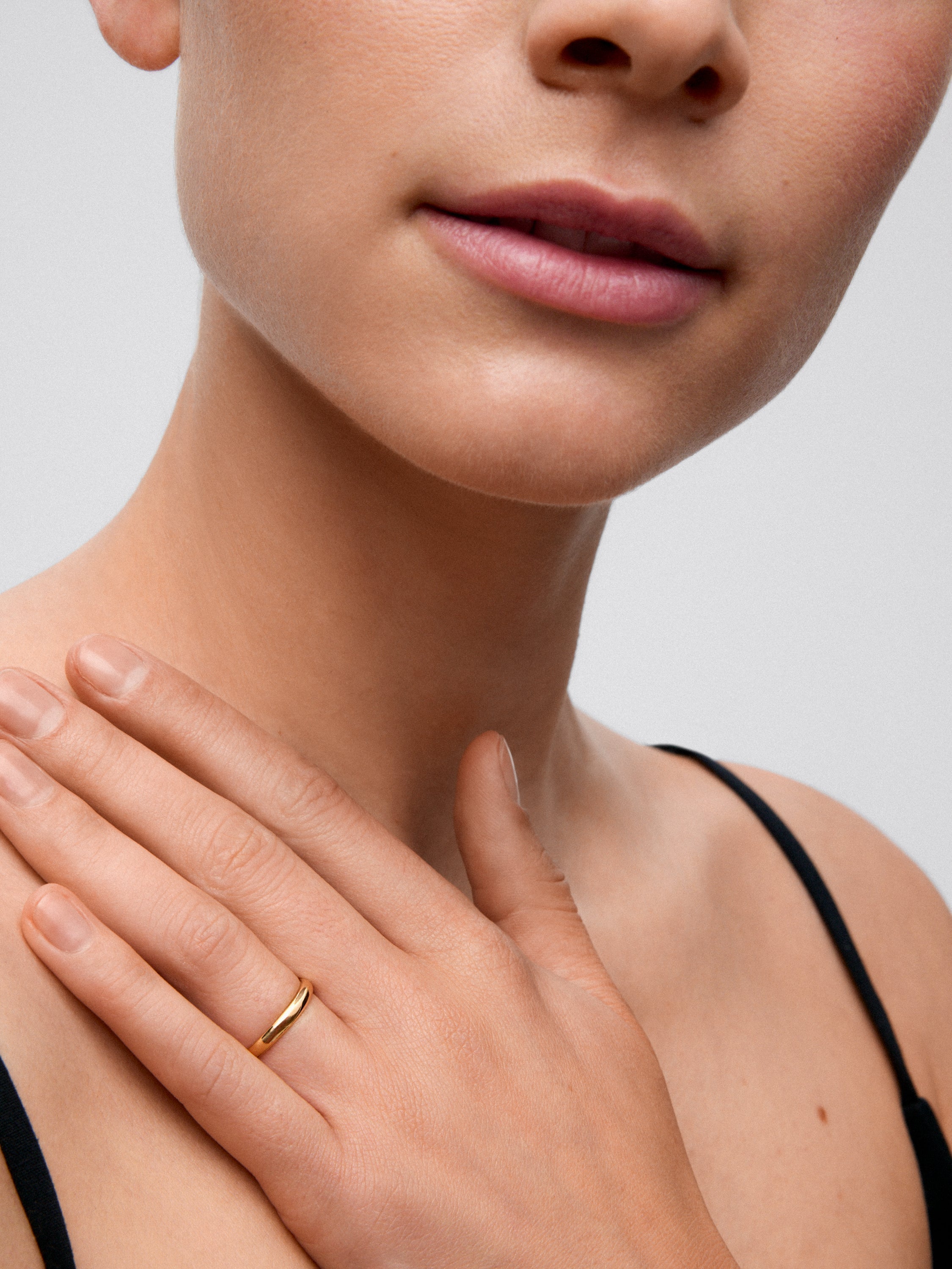 Alianza de boda de oro rosa de 18K