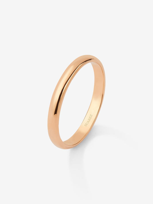 Alianza de oro rosa de 18K