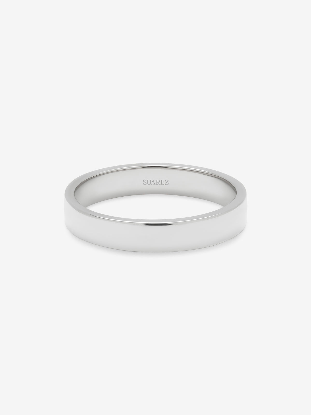 18K white gold wedding band