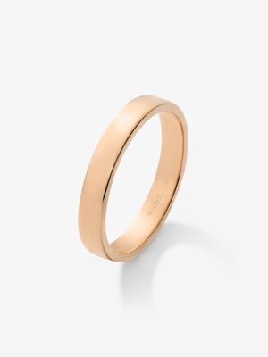 Alianza de boda de oro rosa de 18K