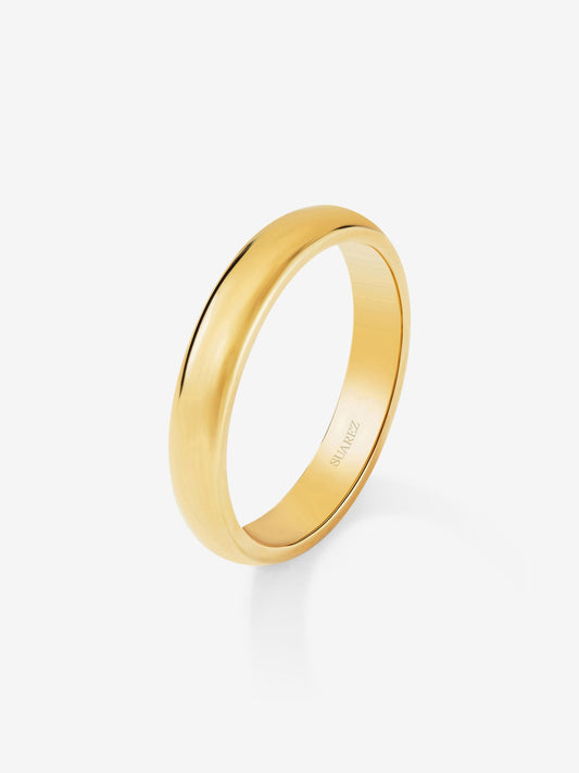 Alianza de boda de oro amarillo de 18K