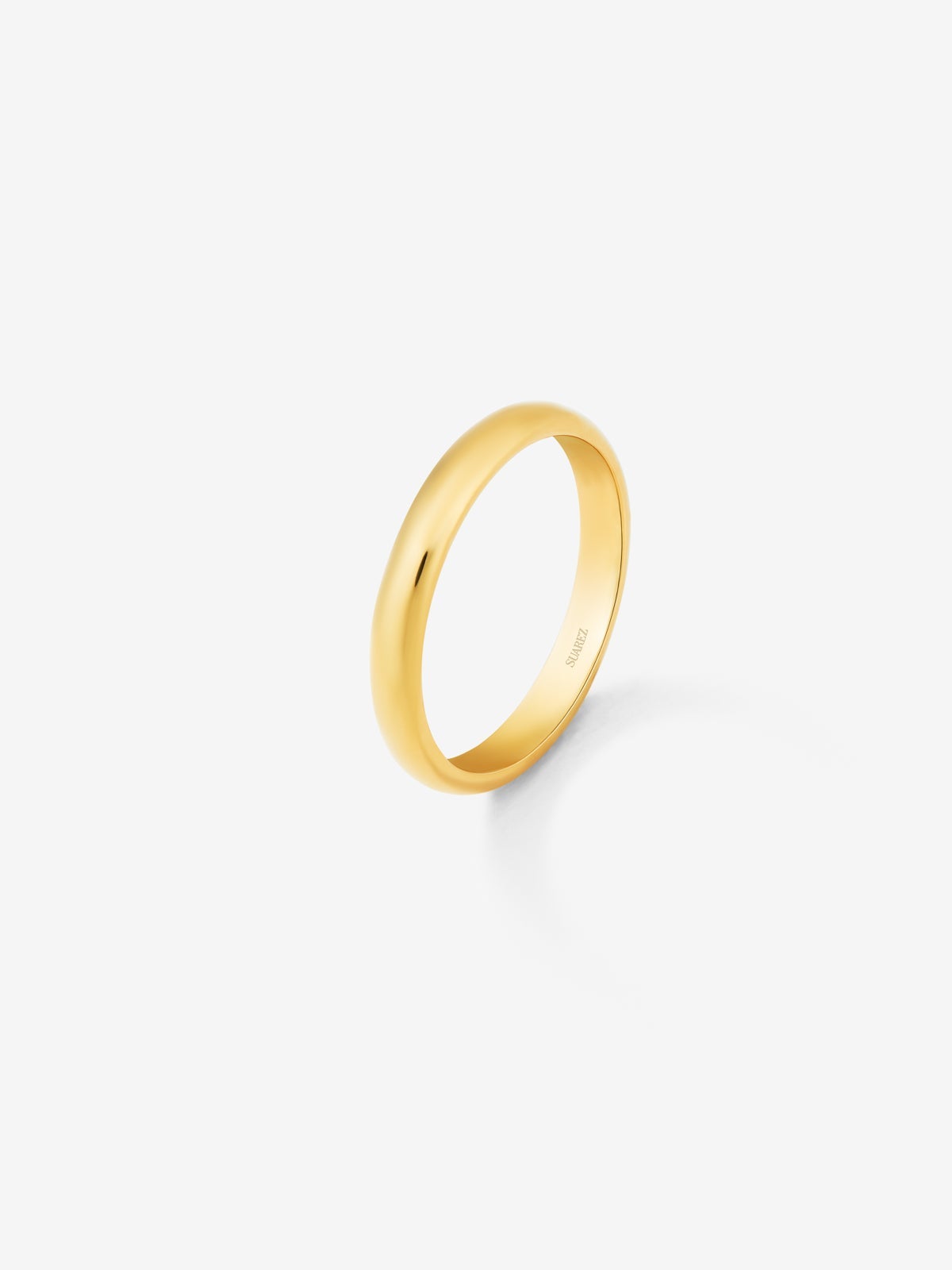 Alianza de boda de oro amarillo de 18K
