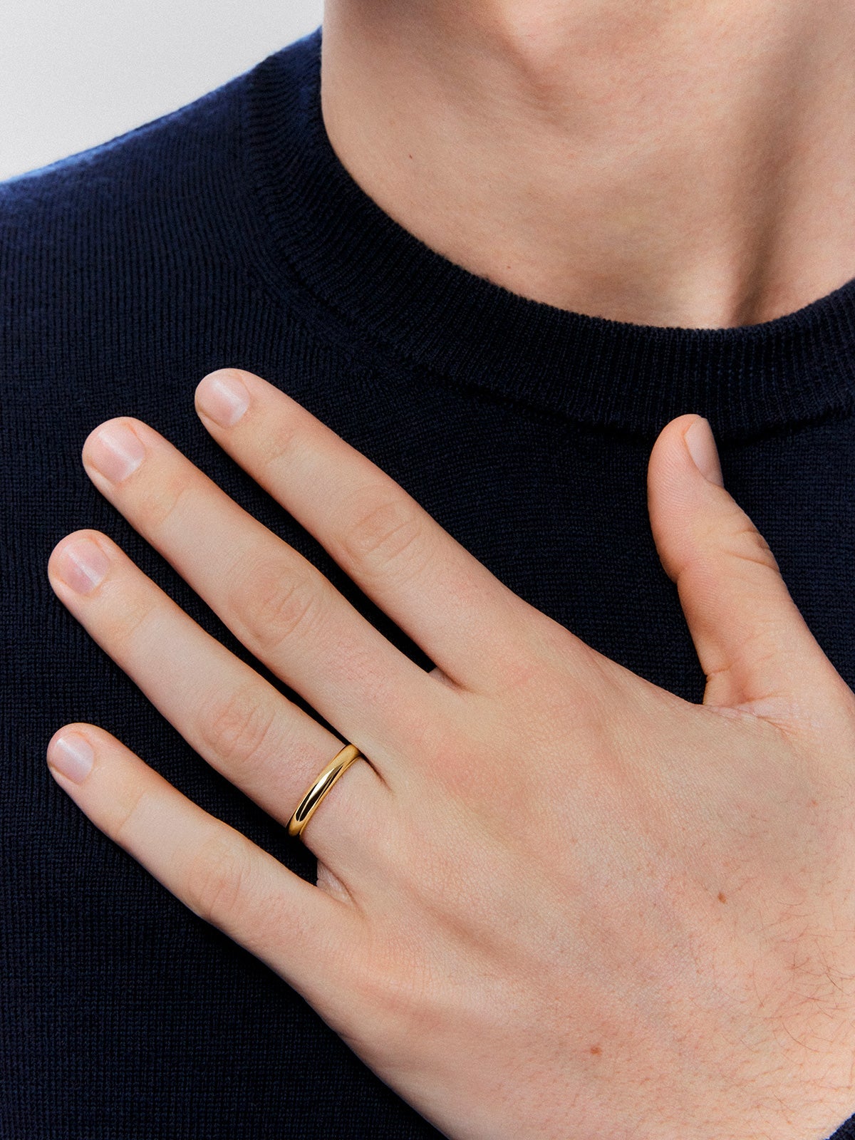 Alianza de boda de oro amarillo de 18K