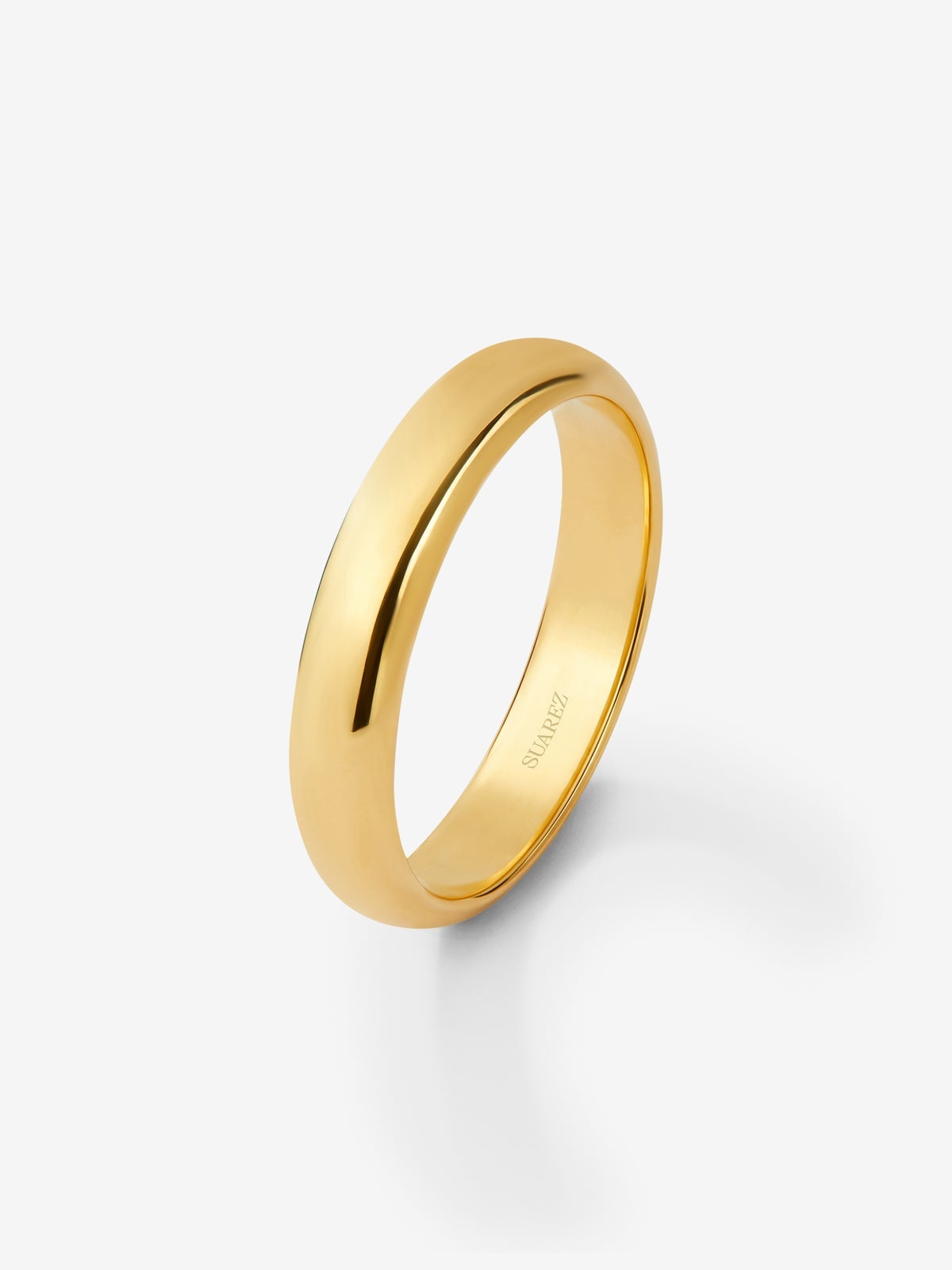 Alianza de boda de oro amarillo de 18K