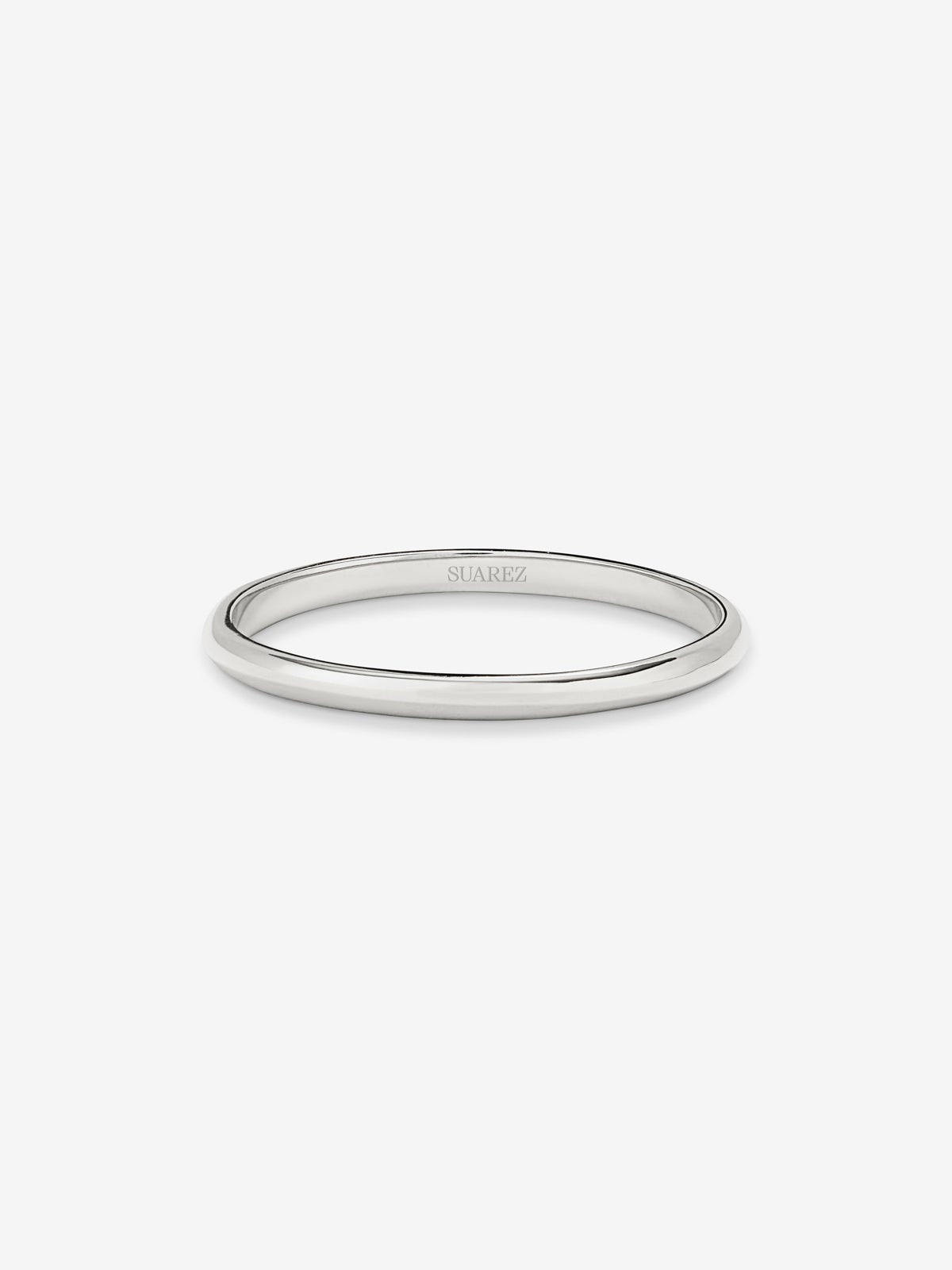 Alianza de boda de oro blanco de 18K