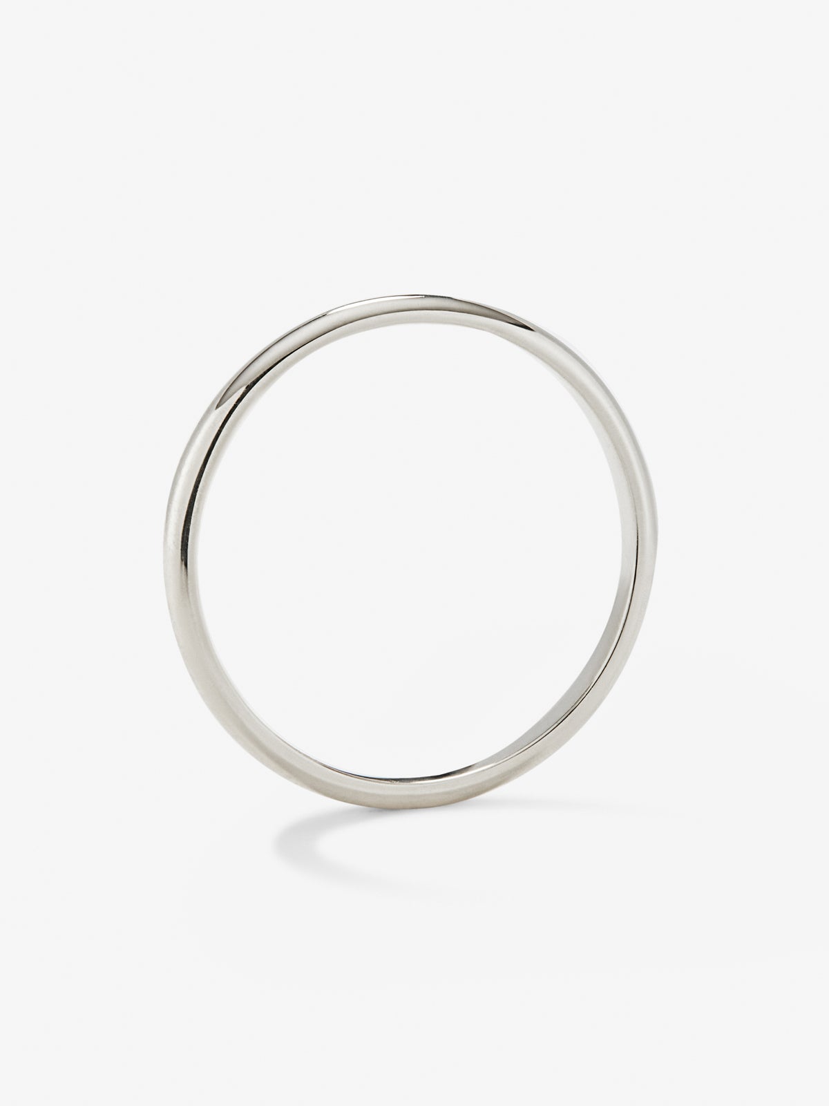 Alianza de boda de oro blanco de 18K