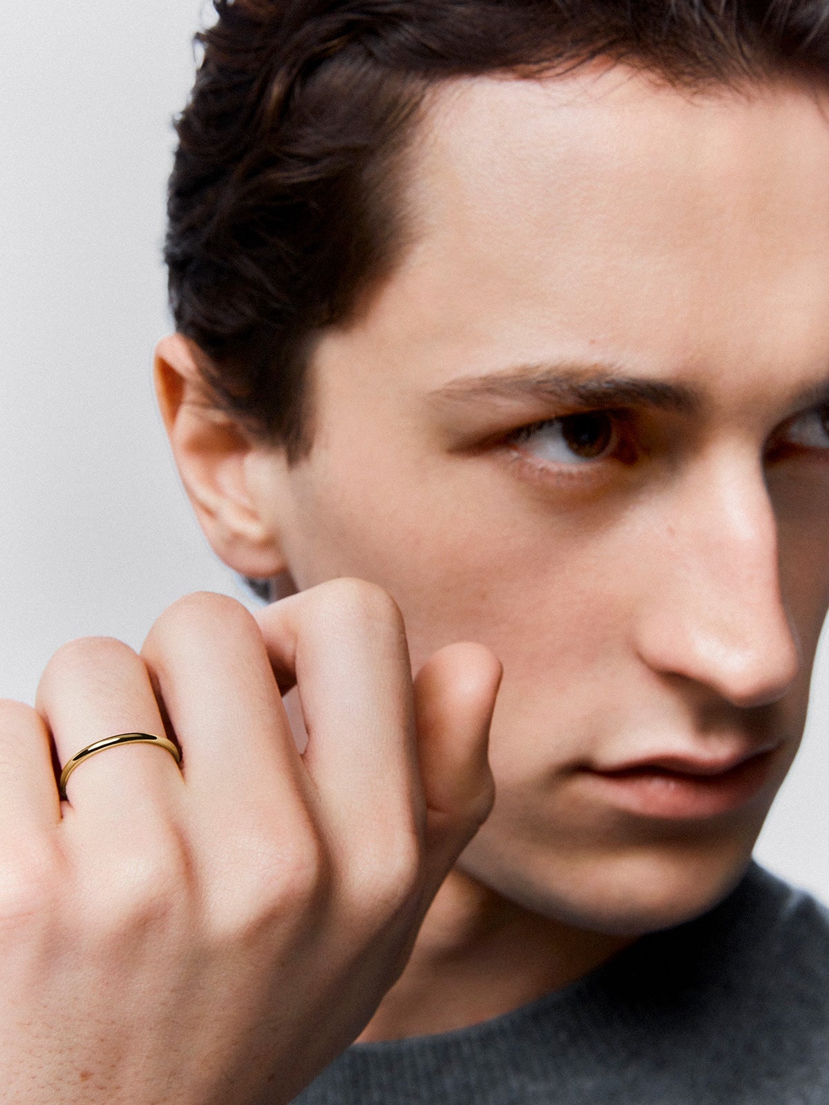 Alianza de boda de oro amarillo de 18K