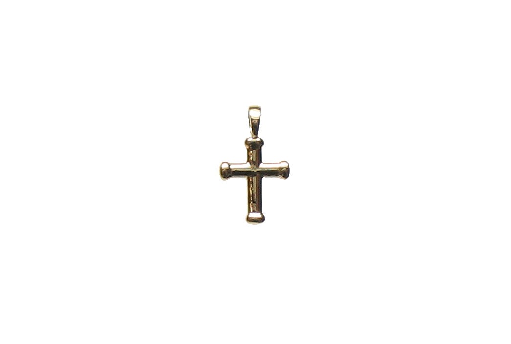 Charm cruz de oro amarillo de 18K