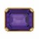 Colgante de oro amarillo de 18K con amatista morada