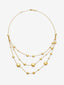 Collar triple de oro amarillo de 18K