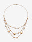 Collar triple de oro rosa de 18K
