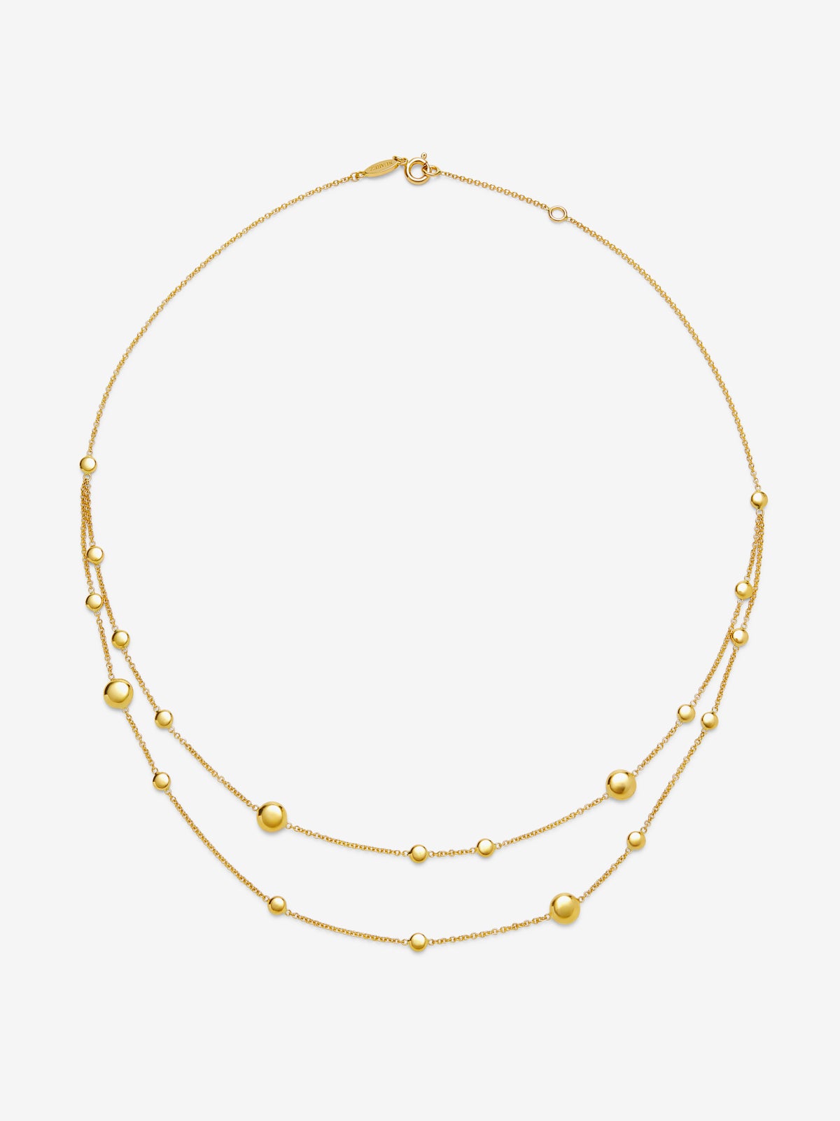 Colgante doble de oro amarillo de 18K