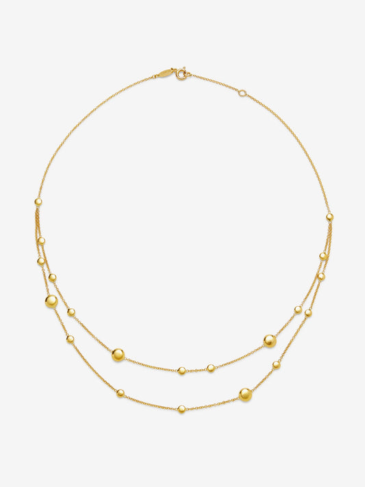 Colgante doble de oro amarillo de 18K
