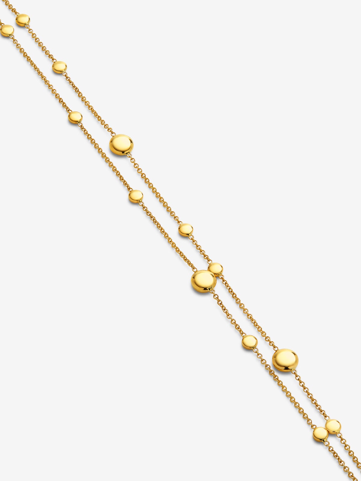 Colgante doble de oro amarillo de 18K