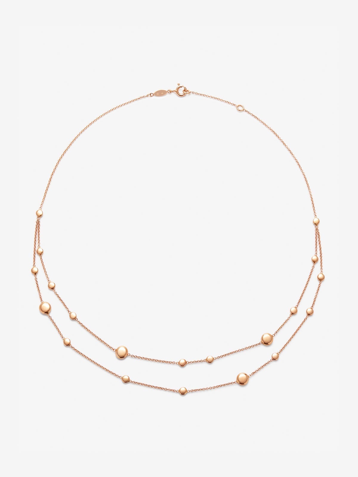 Collar doble de oro rosa de 18K