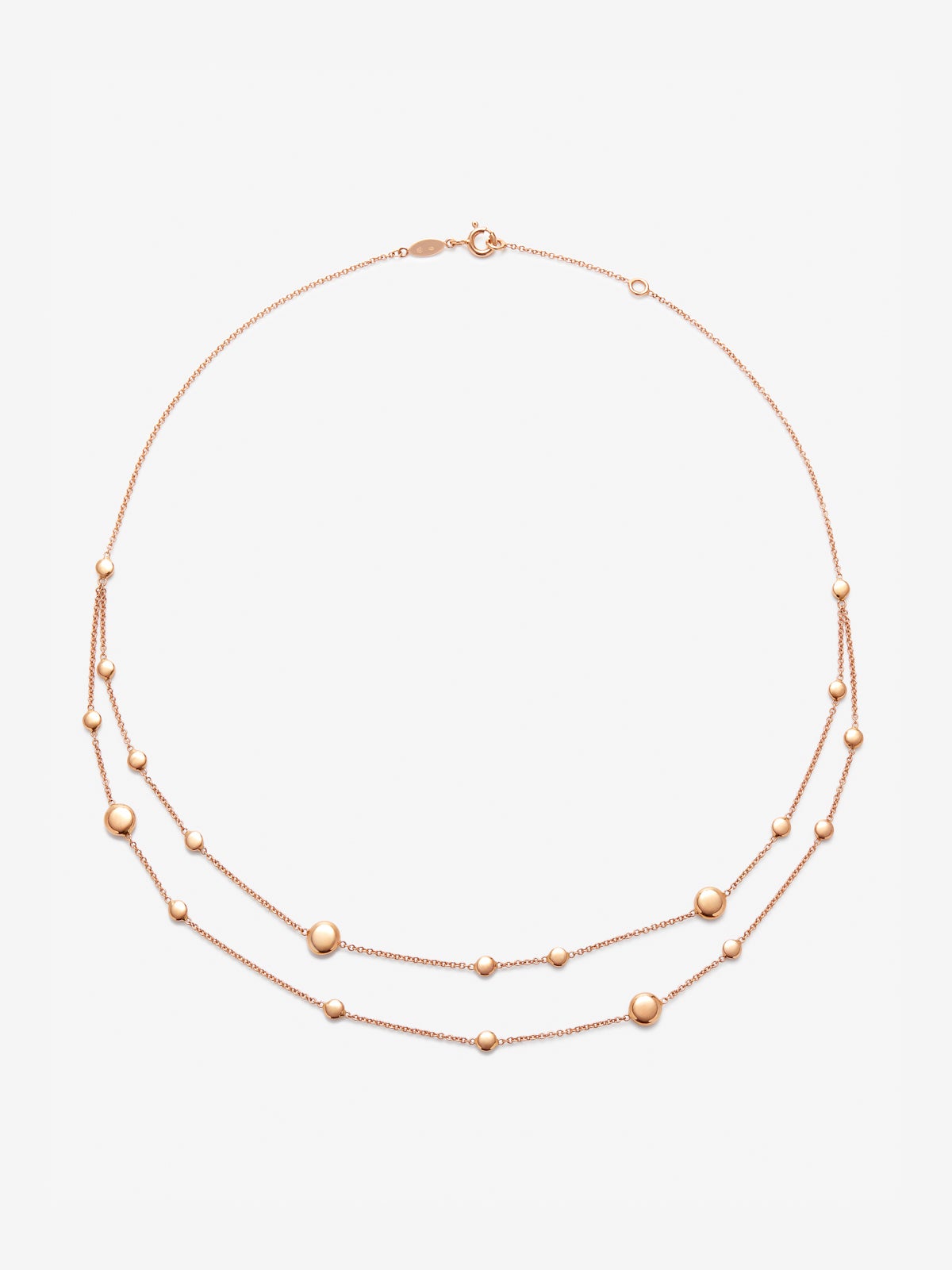 Collar doble de oro rosa de 18K