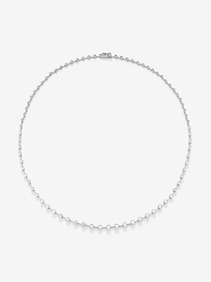 Collar de oro blanco de 18K con diamantes blancos en talla brillante de 2,03 cts