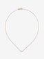 Collar de oro rosa de 18K con 5 diamantes en talla brillante con un total de 0,07 cts