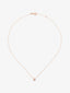 Collar de oro rosa de 18K con 4 diamantes en talla brillante con un total de 0,1 cts