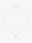 Collar de oro rosa de 18K con 4 diamantes en talla brillante con un total de 0,1 cts