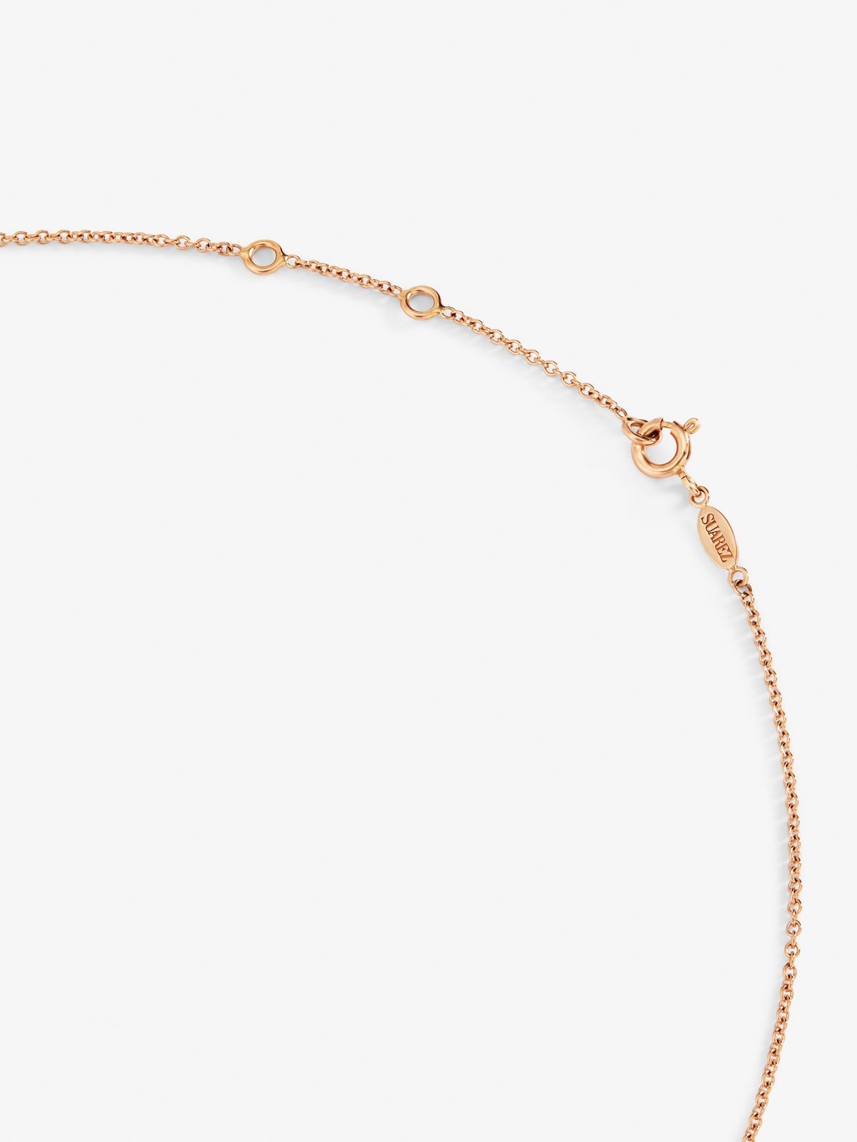 Collar gargantilla con barras de oro rosa de 18K y diamantes
