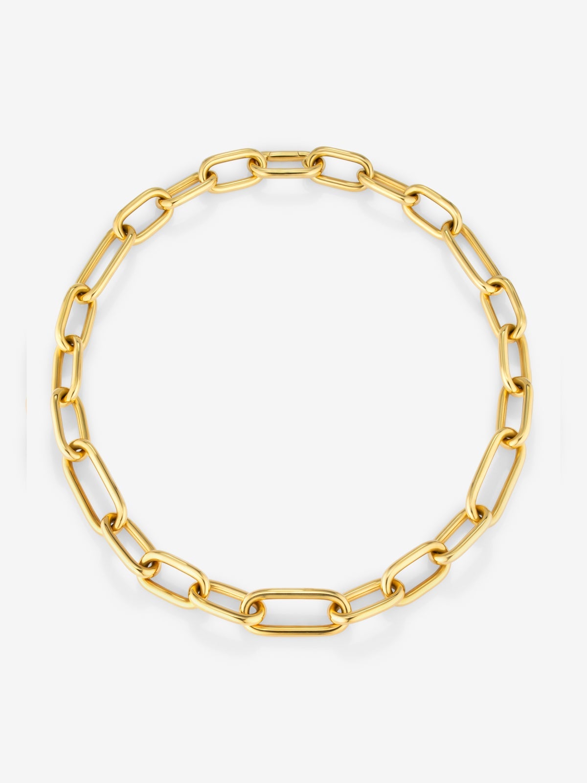 Collar eslabones extra grande oro amarillo de 18K