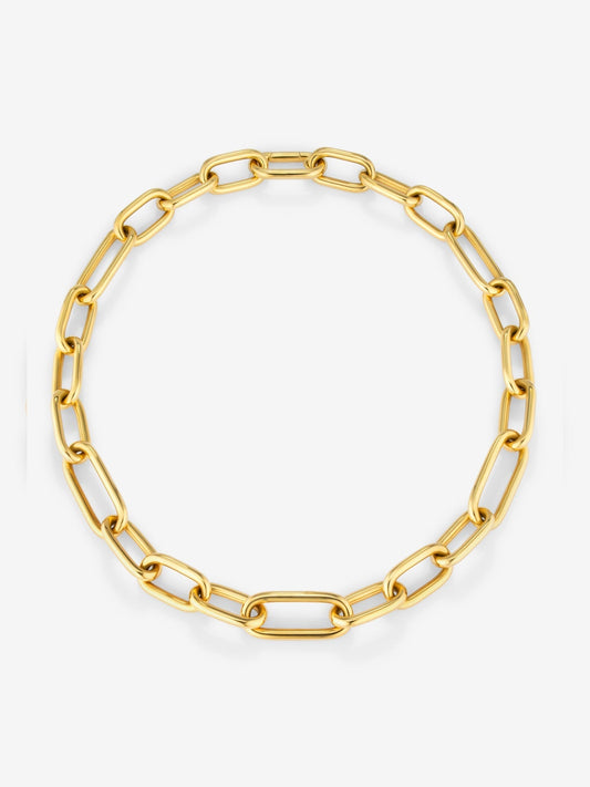 Collar eslabones extra grande oro amarillo de 18K