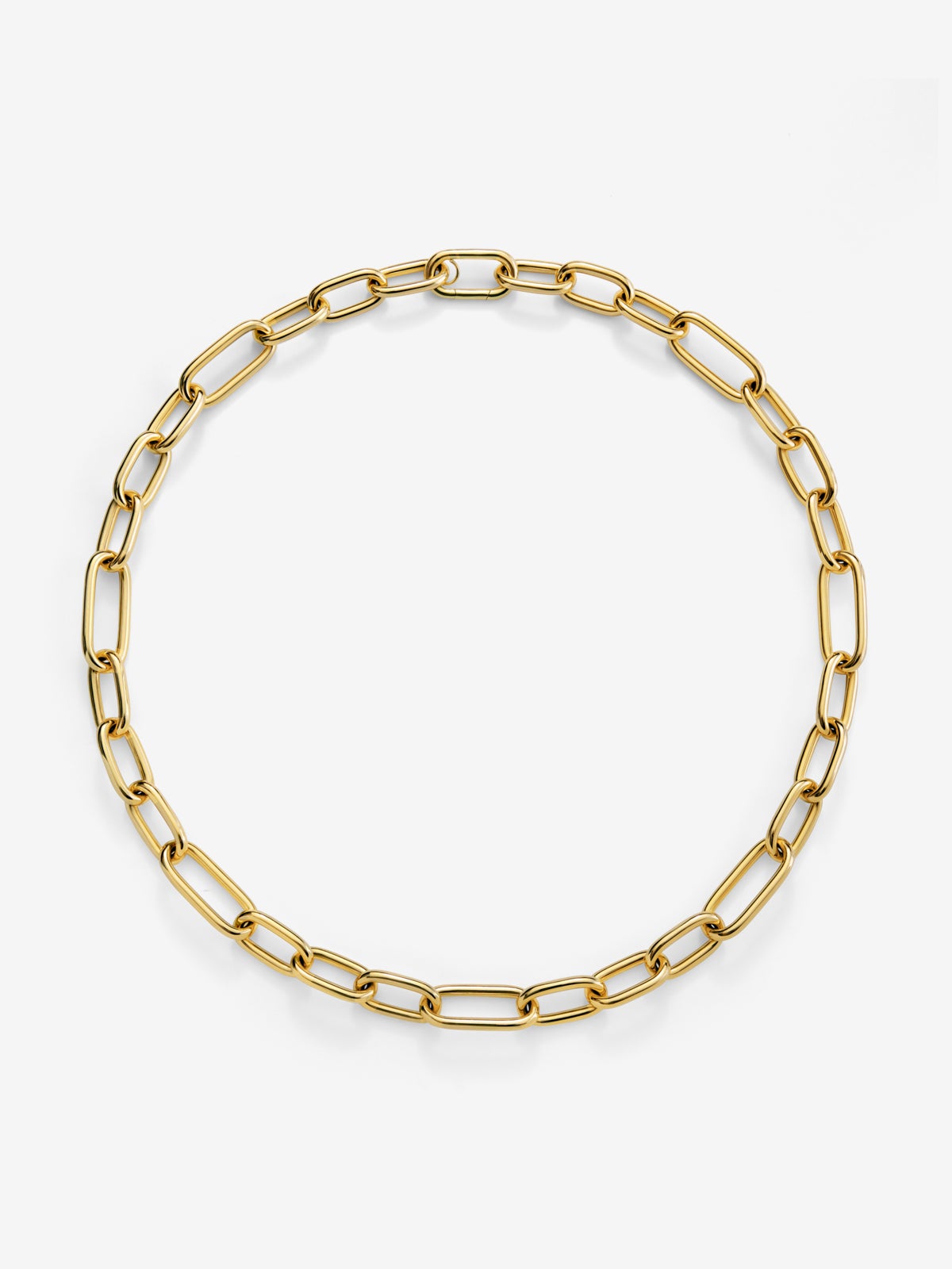 Collar corto de eslabones grandes de oro amarillo de 18K